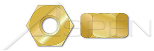1/4"-20 Hex Heavy Nuts, Brass