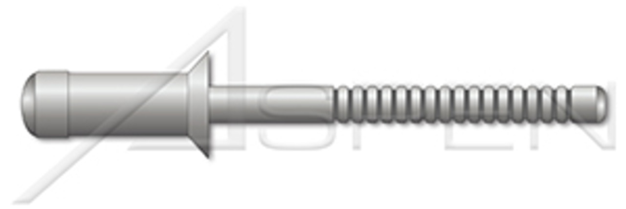 1/4", Grip=0.54"-0.62" Orlock, Aluminum Body / Aluminum Pin, Countersunk External