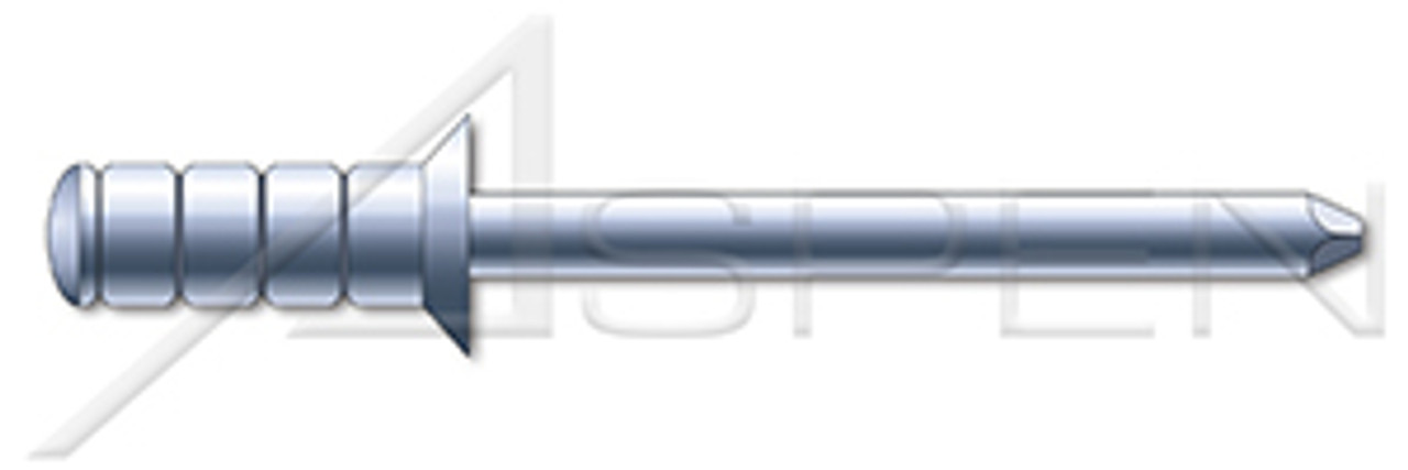 3/16", Grip=0.157"-0.472" Multigrip Rivets, Steel Body / Steel Pin, Countersunk External, Steel, Zinc Plated