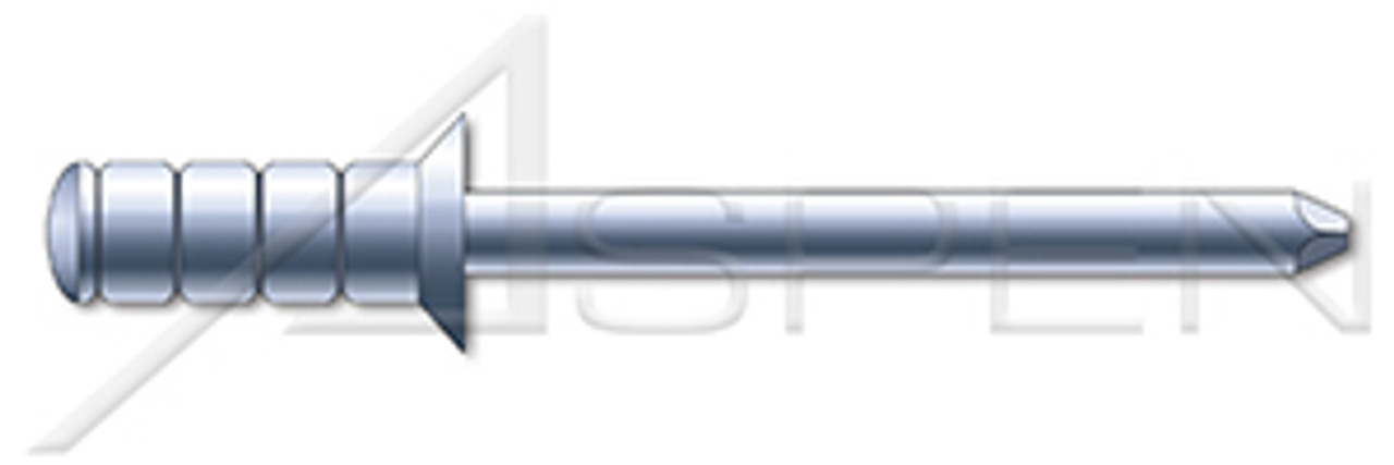 3/16", Grip=0.188"-0.354" Multigrip Rivets, Steel Body / Steel Pin, Countersunk External, Steel, Zinc Plated