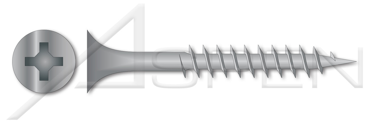 #10 X 1-3/4" Deck Screws, Bugle Phillips Drive, Coarse Thread, Sharp Point, Steel, Dacrotized Finish