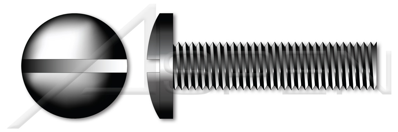 #10-32 X 3/4" Machine Screws, Binding Head Slot Drive, Full Thread, Steel, Black Oxide