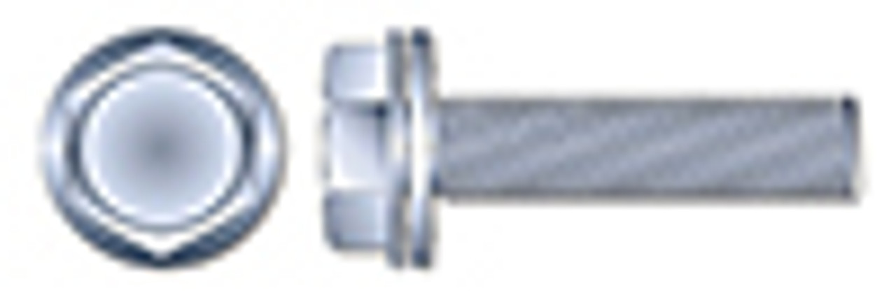 #10-24 X 1/2" SEMS Machine Screws with Internal Tooth Lock Washer, Indented Hex Washer Head, Steel, Zinc Plated and Baked