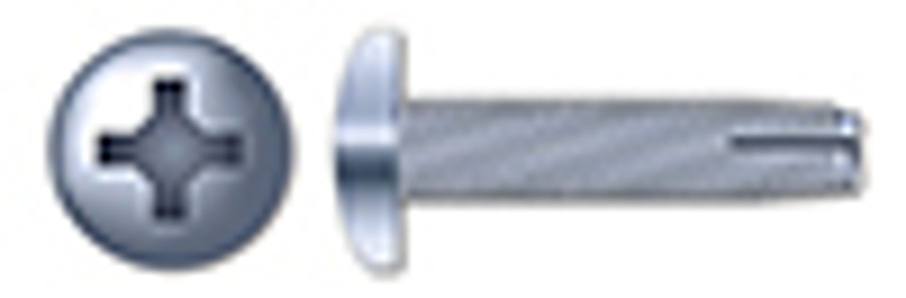 #10-24 X 1" Type 1 Thread Cutting Screws, Pan Head with Phillips Drive, Zinc Plated Steel