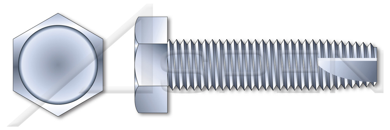 5/16"-18 X 5/8" Type 23 Thread Cutting Screws, Indented Hex Head, Steel, Zinc Plated and Baked