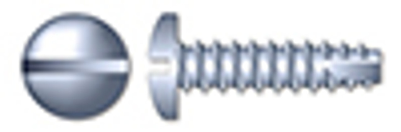 #10 X 1" Type 25 Thread Cutting Screws, Pan Head with Slotted Drive, Zinc Plated Steel