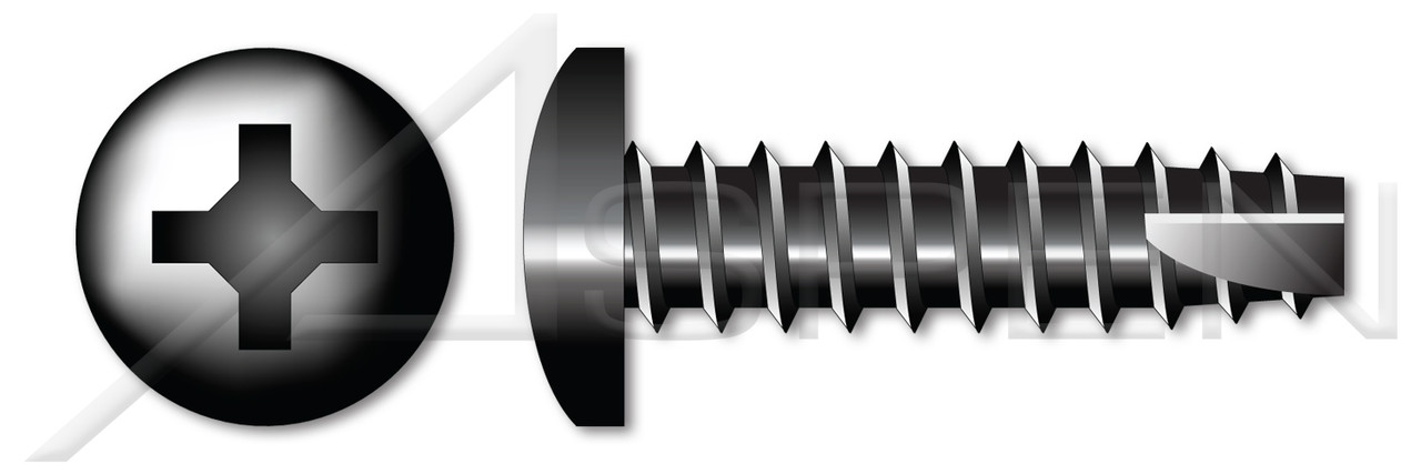 #6 X 1/4" Type 25 Thread Cutting Screws, Pan Head with Phillips Drive, Steel, Black Oxide and Oil #6 X 1/4" Type 25 Thread Cutting Screws, Pan Head with Phillips Drive, Steel, Black Oxide and Oil