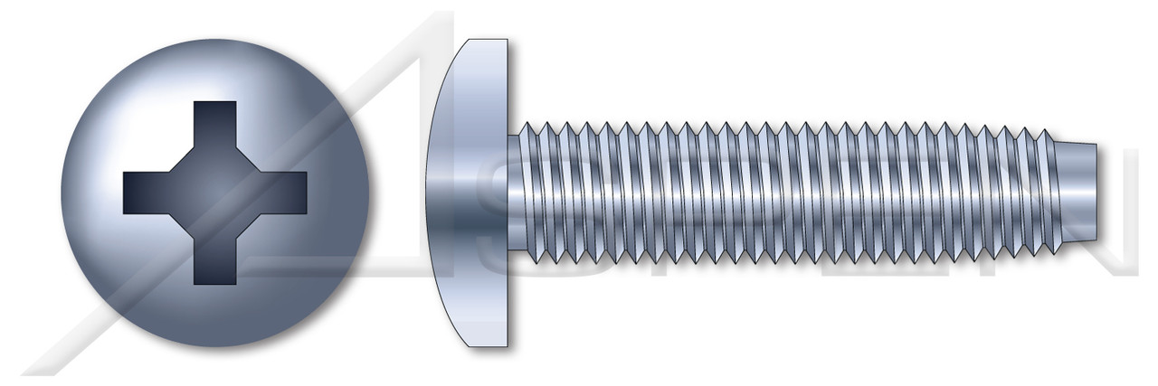 1/4"-20 X 1/2" Pan Head Trilobe Thread Rolling Screws for Metals with Phillips Drive, Steel, Zinc Plated and Waxed