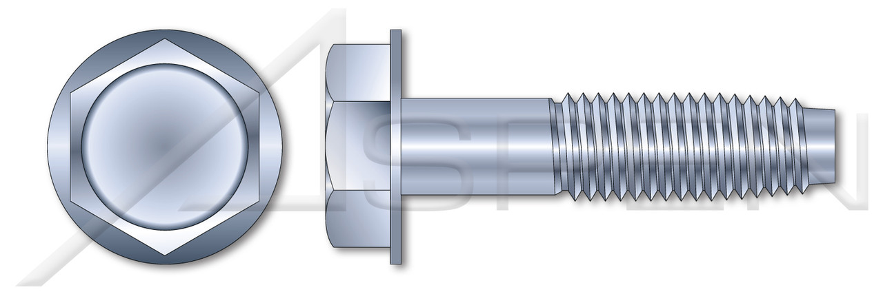 3/8"-16 X 3" Hex Indented Washer Head Trilobe Thread Rolling Screws for Metals Drive, Partially Threaded, Steel, Zinc Plated and Waxed