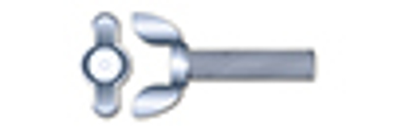 #10-32 X 3/4" Wing Screws, Type "D", Stamped, Steel, Zinc Plated