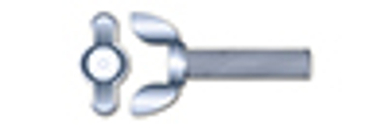 1/4"-20 X 1-1/2" Wing Screws, Type "D", Stamped, Steel, Zinc Plated