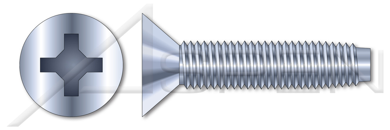 #8-32 X 1/2" Flat Head Trilobe Thread Rolling Screws for Metals with Phillips Drive, Steel, Zinc Plated and Waxed