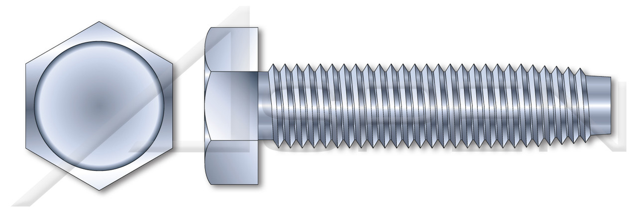 1/4"-20 X 1" Hex Indented Head Trilobe Thread Rolling Screws for Metals, Steel, Zinc Plated and Waxed