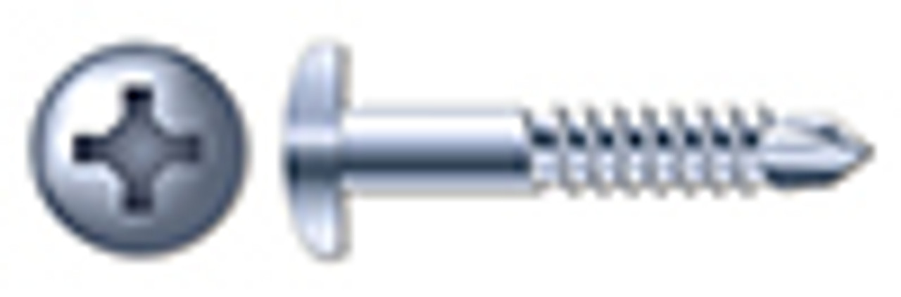 1/4" X 6", ThreadLen=4" Self-Drilling Screws, Pan Phillips Drive, #3 Self-Drilling Point, Part Thread, Steel, Zinc Plated 1/4" X 6", ThreadLen=4" Self-Drilling Screws, Pan Phillips Drive, #3 Self-Drilling Point, Part Thread, Steel, Zinc Plated