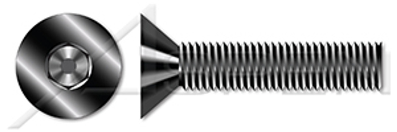 #10-24 X 1-1/4" Flat Head Socket Cap Screws, Alloy Steel, Plain