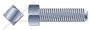 1/4"-20 X 1" Square Head Set Screws, Cup Point, Zinc Plated Steel