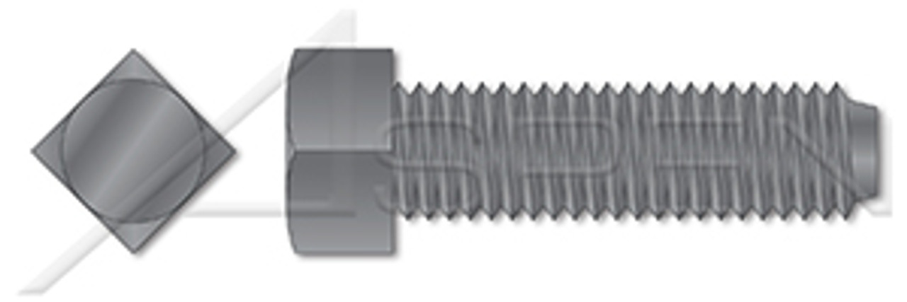 1/2"-13 X 2-3/4" Set Screws, Square Head, Cup Point, Full Thread, Steel