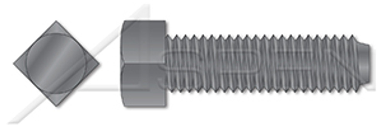 1-1/4"-7 X 6" Set Screws, Square Head, Cup Point, Full Thread, Steel, Made in U.S.A.