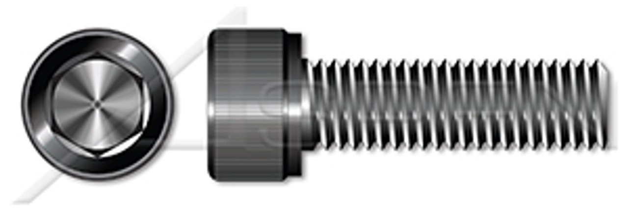 1/4"-20 X 1/2" Socket Cap Screws, Hex Drive, Fully Threaded, Coarse Threading, Alloy Steel, Made in U.S.A.