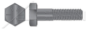 5/8"-18 X 5" Hex Head Cap Screws Bolts, UNF Fine Thread, Grade 8 Steel, Plain, Made in U.S.A.