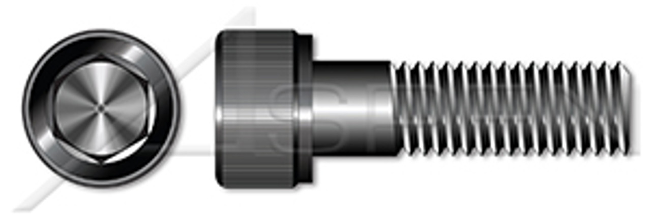 #10-24 X 1-1/4" Socket Cap Screws, Hex Drive, Partially Threaded, Coarse Threading, Alloy Steel, Made in U.S.A.