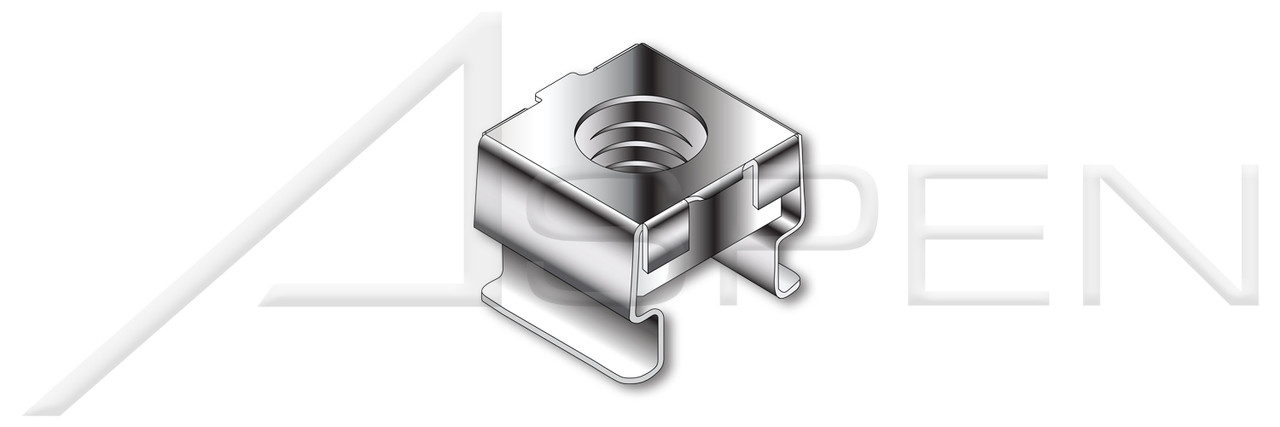 1/4"-20, Panel Range=0.025"-0.063" Stainless Steel, Cage Nuts