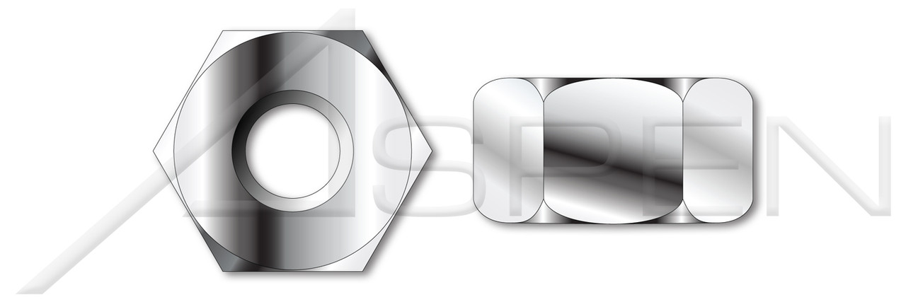 2-1/2"-8 Heavy Hex Nuts, Stainless Steel