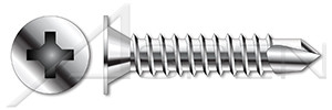 #10 X 5/8" Self-Tapping Sheet Metal Screws, Type "A", Indented Hex Head, AISI 304 Stainless Steel (18-8)