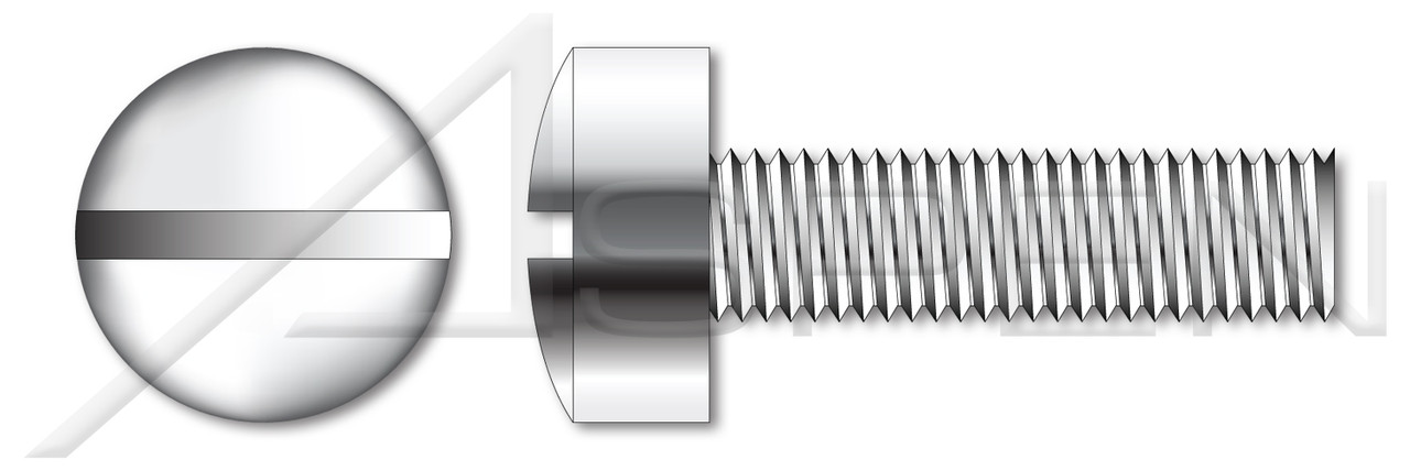 #8-32 X 1-1/8" Fillister Head Machine Screws with Slotted Drive, Stainless Steel