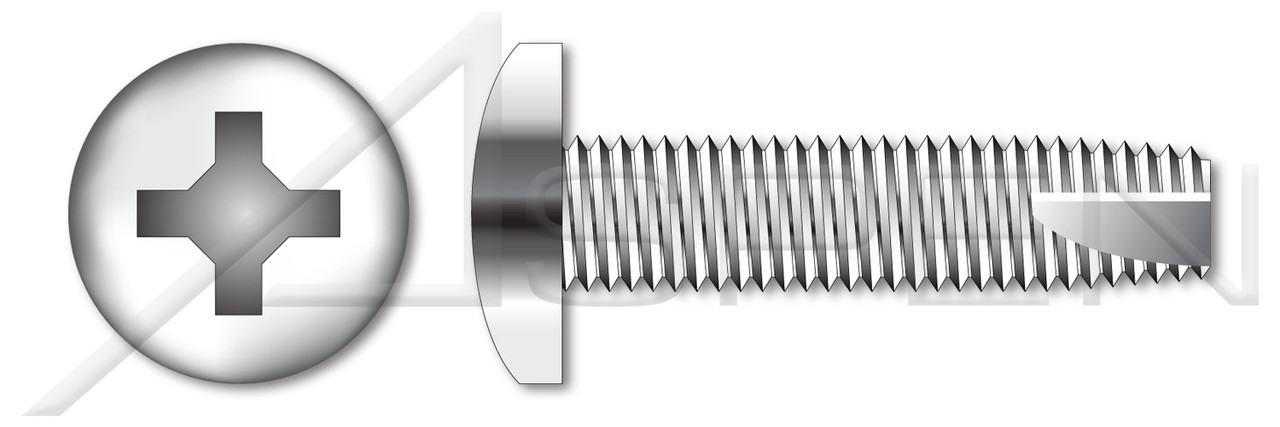 #10-24 X 1" Type 23 Thread Cutting Screws, Pan Head with Phillips Drive, 18-8 Stainless Steel