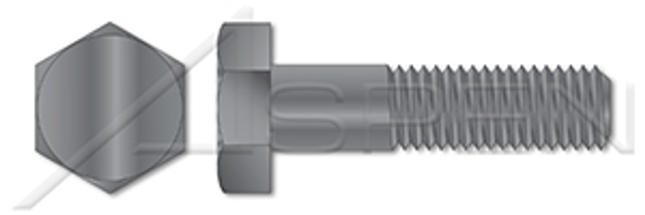 1-1/2"-6 X 10" Machine Bolts, Undersized Body, Hex Head, A307 Steel, Plain