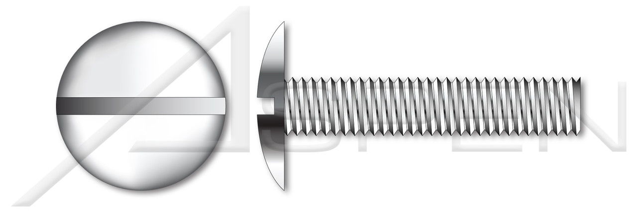 #10-32 X 5/16" Fully Threaded Machine Screws, Stainless Steel, Truss Slot Drive