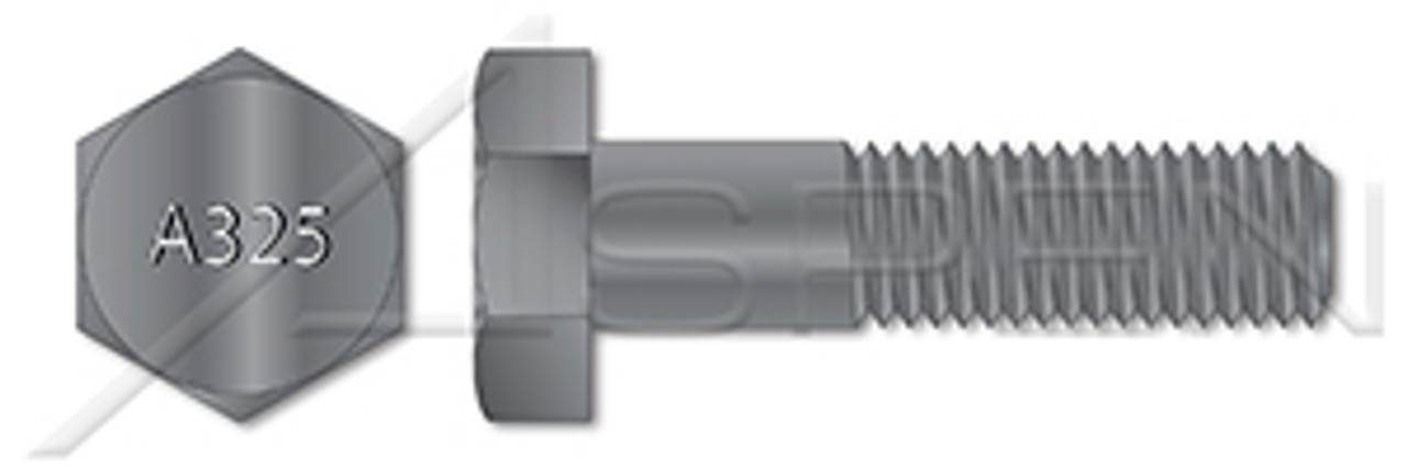 1/2"-13 X 1-1/4" Heavy Structural Hex Bolts, Steel, Plain, ASTM A325 Type 1