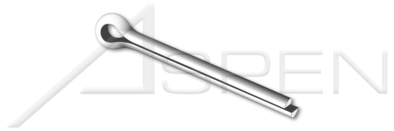 #14 X 3-1/4" Standard Cotter Pins, Extended Prong, Chisel Point, AISI 304 Stainless Steel (18-8)