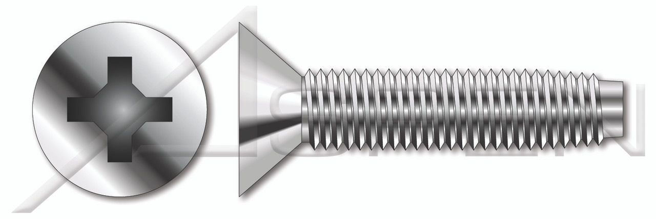 #6-32 X 1/2" Flat Head Trilobe Thread Rolling Screws for Metals with Phillips Drive, 410 Stainless Steel, Passivated and Waxed