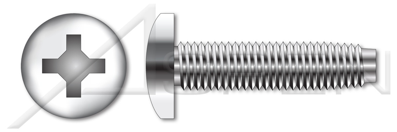 #6-32 X 1/2" Pan Head Trilobe Thread Rolling Screws for Metals with Phillips Drive, 18-8 Stainless Steel, Passivated and Waxed