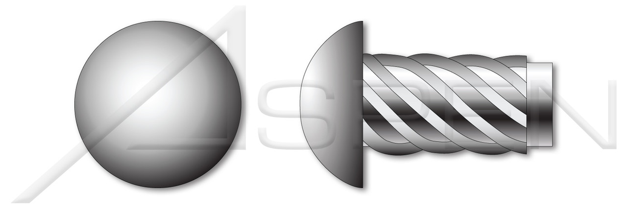 #10 X 1/4" Stainless Steel, U-Drive Hammer Screws, Round Head