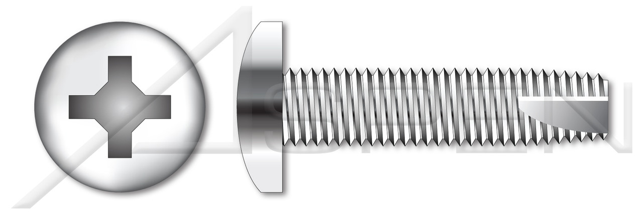 #10-24 X 1" Type 23 Thread Cutting Screws, Pan Head with Phillips Drive, 410 Stainless Steel