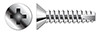 #8 X 1/2" Type 25 Thread Cutting Screws, Flat Countersunk Head with Phillips Drive, 410 Stainless Steel