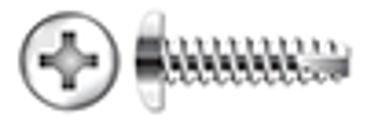 #10 X 3/4" Type 25 Thread Cutting Screws, Pan Head with Phillips Drive, 410 Stainless Steel