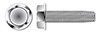 #10-32 X 1/2" Type F Thread Cutting Screws, Indented Hex Washer Head, 410 Stainless Steel