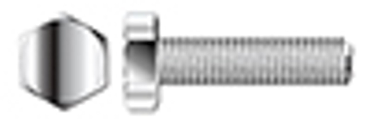 3/8"-16 X 2" Hex Head Cap Screws Bolts, Full Thread, AISI 304 Stainless Steel (18-8)