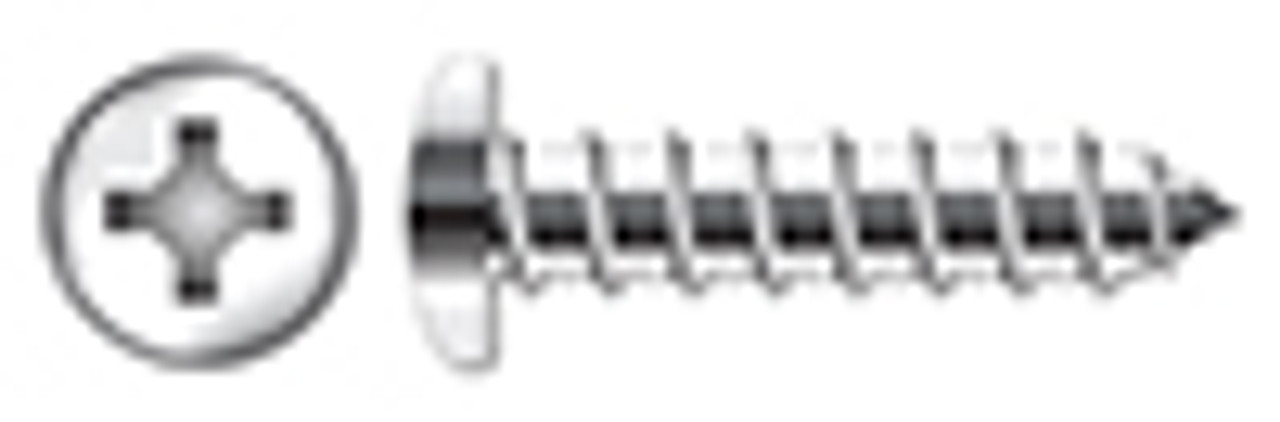 #8 X 5/8" Self-Tapping Sheet Metal Screws, Type "A", Pan Phillips Drive, AISI 410 Stainless Steel