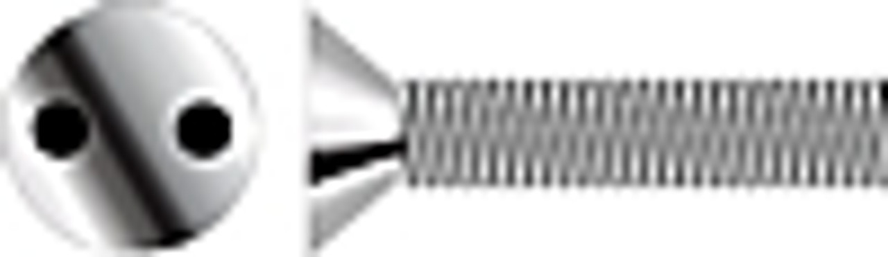 #10-32 X 3/8" Security Machine Screws, Flat Countersunk Head Tamper Resistant Drilled Spanner Drive, AISI 304 Stainless Steel (18-8)