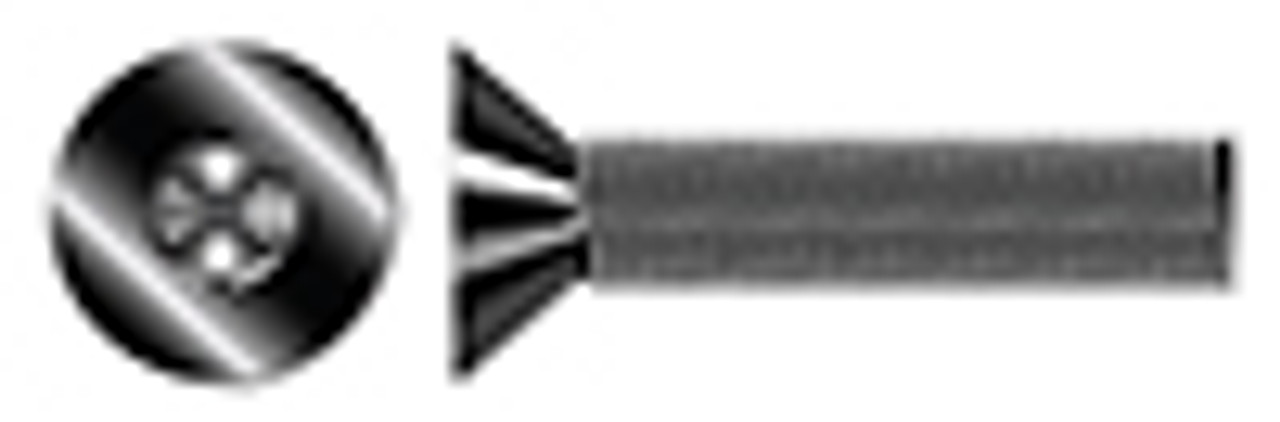 #10-24 X 3/4" Flat Head Socket Cap Screws, 18-8 Stainless Steel, Black Oxide