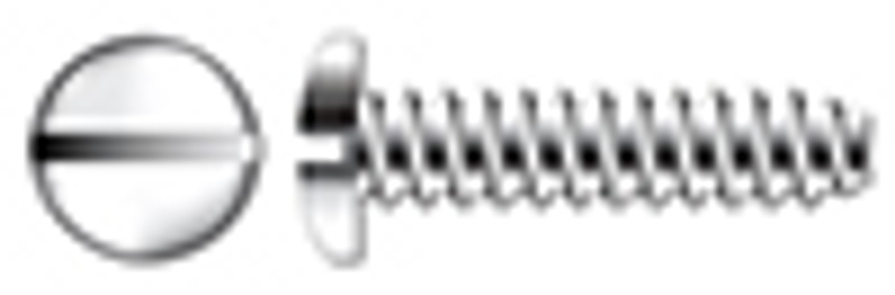 #8 X 5/16" Self-Tapping Sheet Metal Screws, Type "B", Pan Slot Drive, AISI 304 Stainless Steel (18-8)