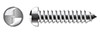 #10 X 1" Self-Tapping Sheet Metal Screws, Round Head Tamper-Resistant One-Way Slotted Drive, Type "AB", AISI 304 Stainless Steel (18-8)