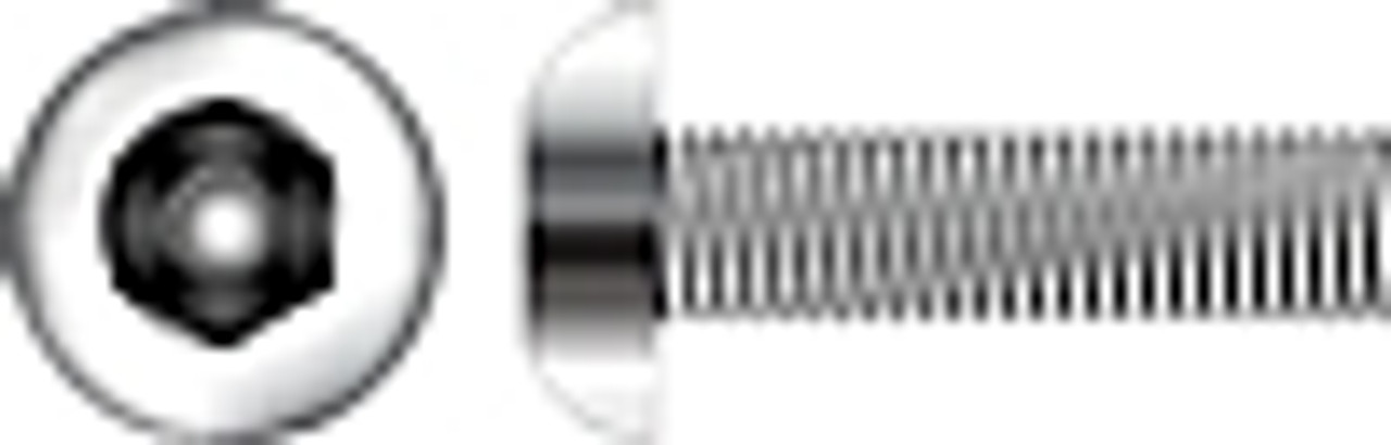 3/8"-16 X 1-1/4" Security Machine Screws, Button Head Tamper Resistant Hex Socket Pin Drive, AISI 304 Stainless Steel (18-8)