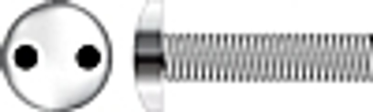 #10-24 X 1-1/4" Security Machine Screws, Pan Head Tamper Resistant Drilled Spanner Drive, AISI 304 Stainless Steel (18-8)