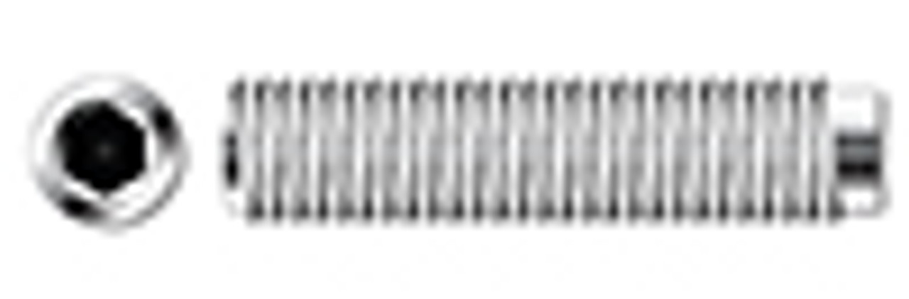 5/16"-24 X 3/8" Hex Socket Set Screws, Dog Point, Full Thread, AISI 304 Stainless Steel (18-8) 5/16"-24 X 3/8" Hex Socket Set Screws, Dog Point, Full Thread, AISI 304 Stainless Steel (18-8)